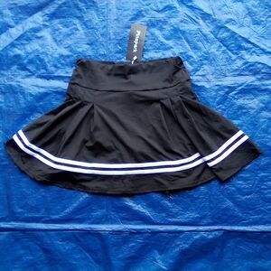 Pinspark Black Pleated Skirt